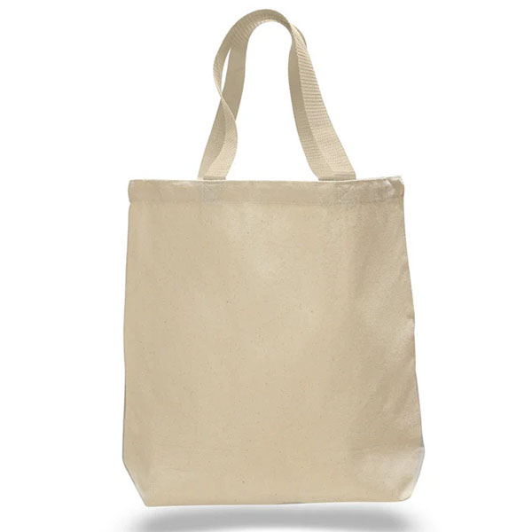 100% Baumwoll -Canvas -Einkaufstaschen mit Farbgriffen