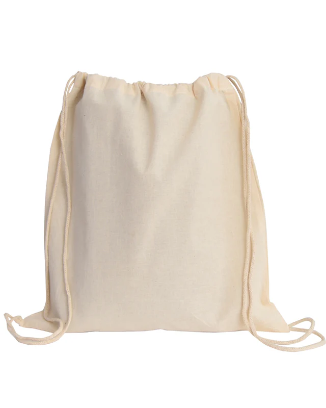 Kleiner Rucksack von Leinwand Draw String